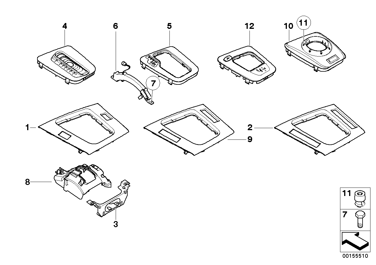 BMW 51167896461 Storing Partition Cover