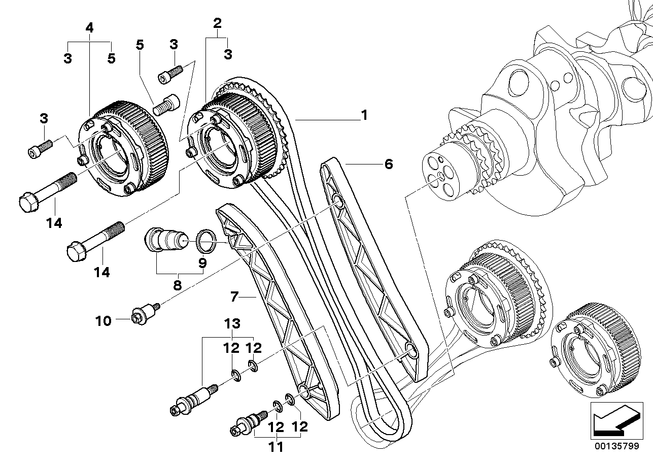 BMW 11317835870 Bearing Bolt