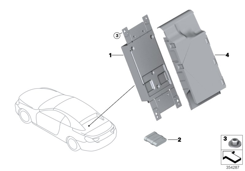 BMW 65159311696 CONTROL UNIT COVER