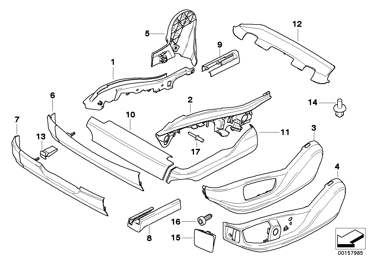 BMW 52107165392 Covering Rear Right