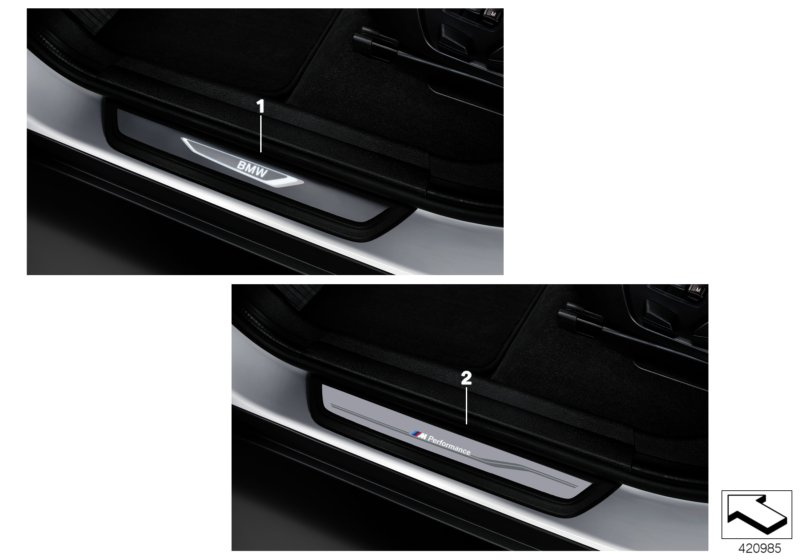 BMW 51472361161 Led Door Sill Cover Strips