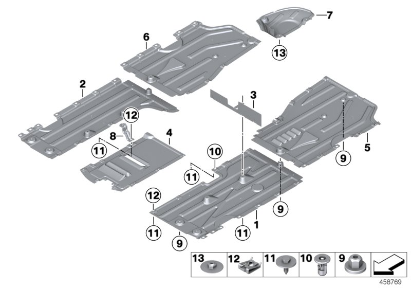 BMW 51757348759 Underbody Panelling, Front Left