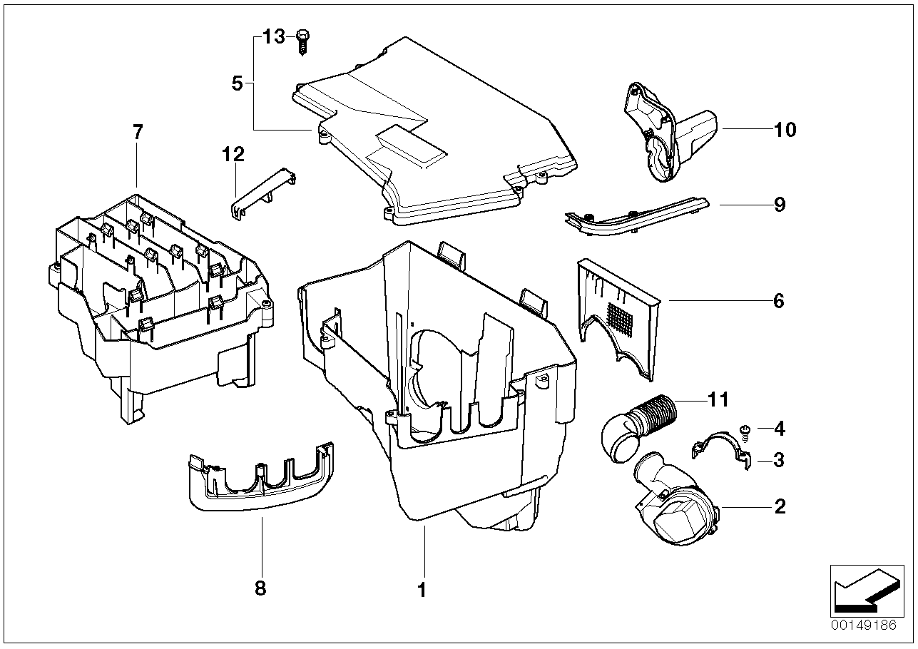 BMW 12907525316 Cover With Ventilation