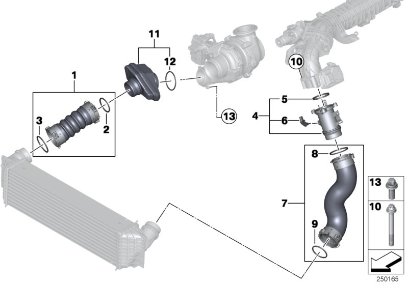 BMW 11617823236 Charge Air Line