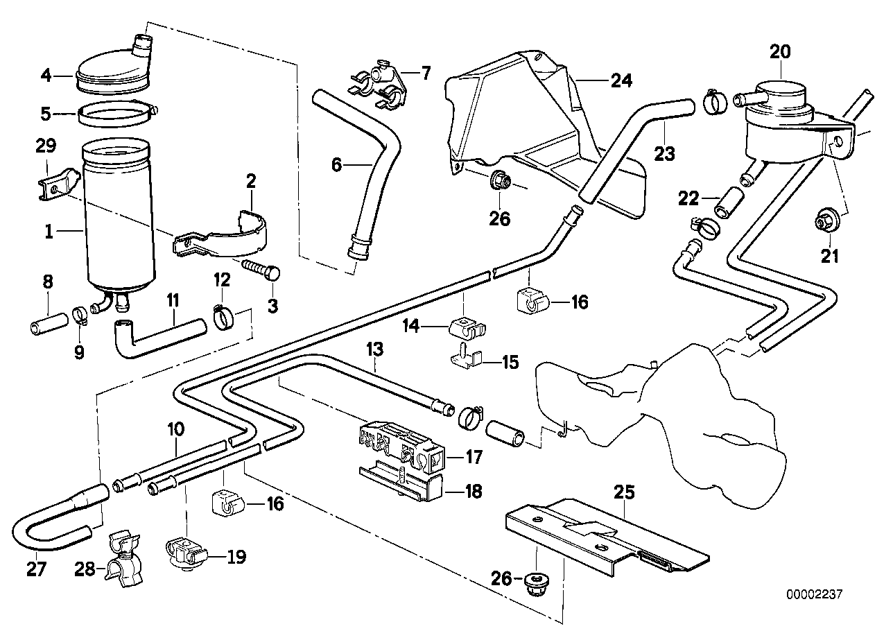 BMW 16111180828 Plastic Filler Pipe For Catalyst