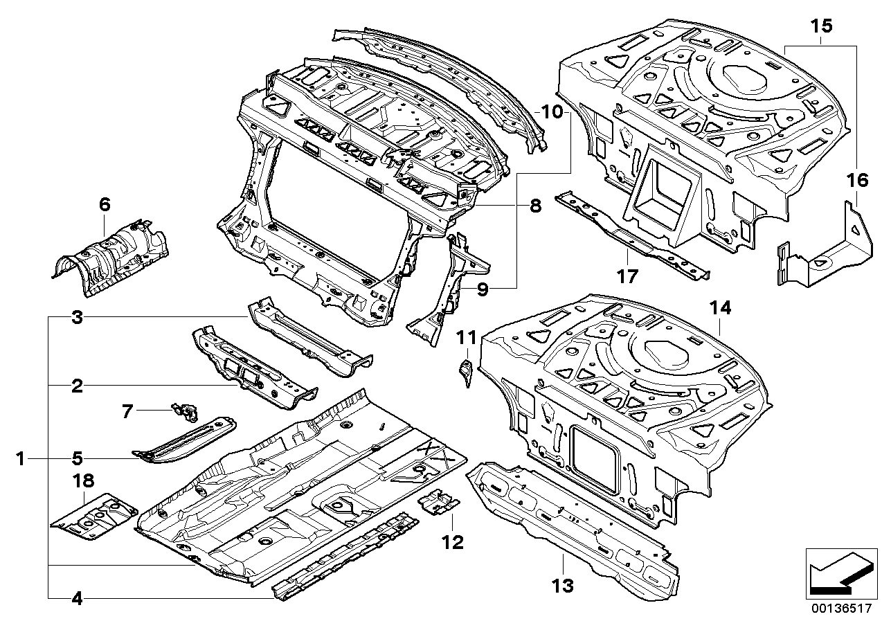 BMW 41127155687 Support, Engine Carrier Top Left