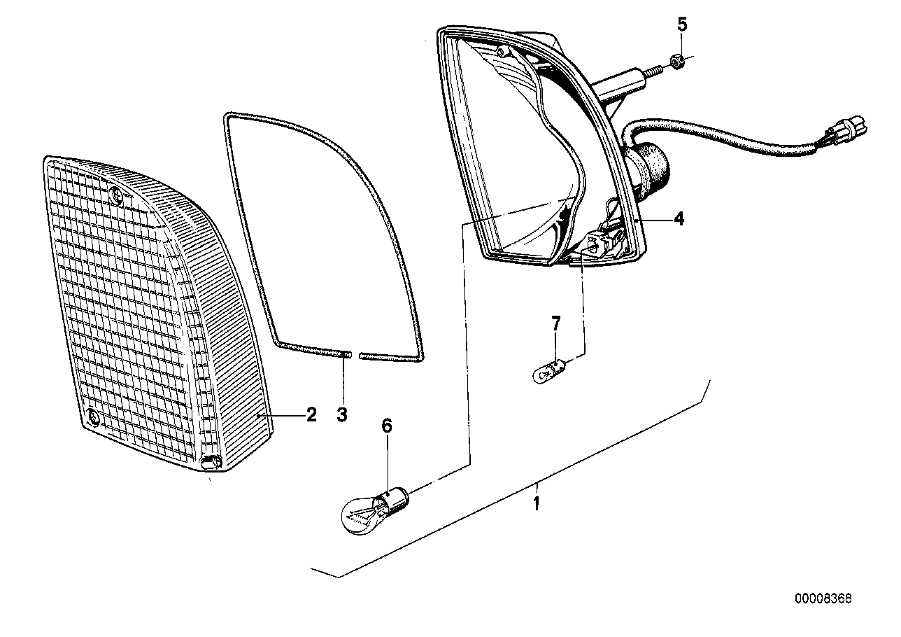 BMW 63131381374 Flasher-Parking-Positioning Light Right