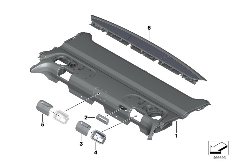 BMW 51467991284 COVER, TOP TETHER, CENTER