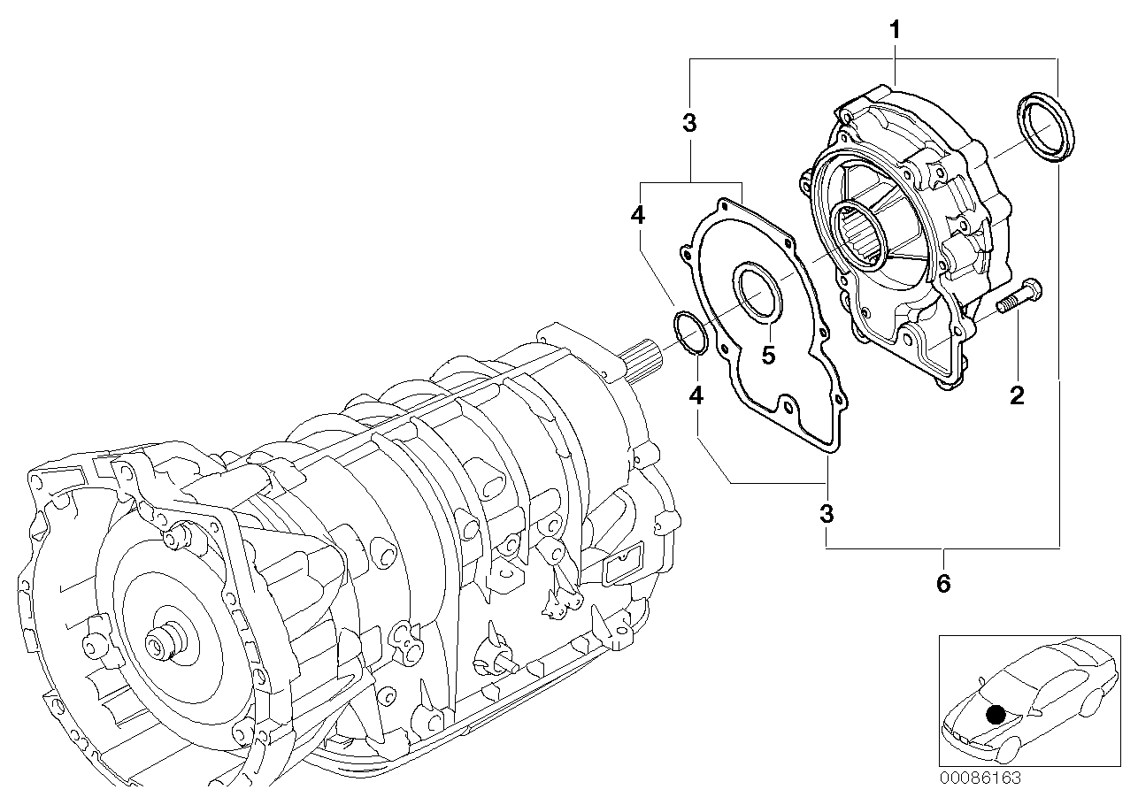 BMW 24137557073 Gasket Set, Drive Extension