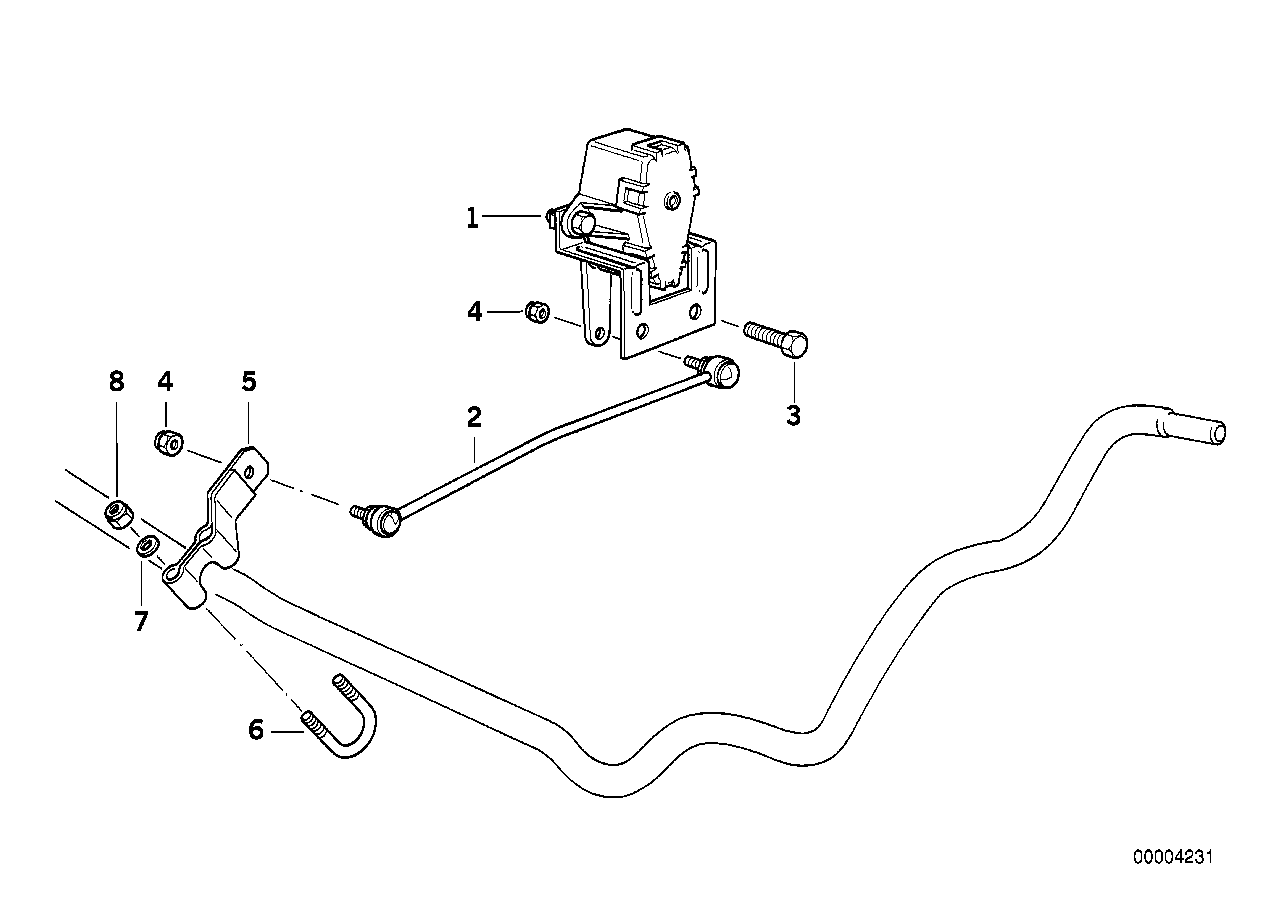 BMW 63121390670 Rear Axle Sensor-Head Light Aim Control