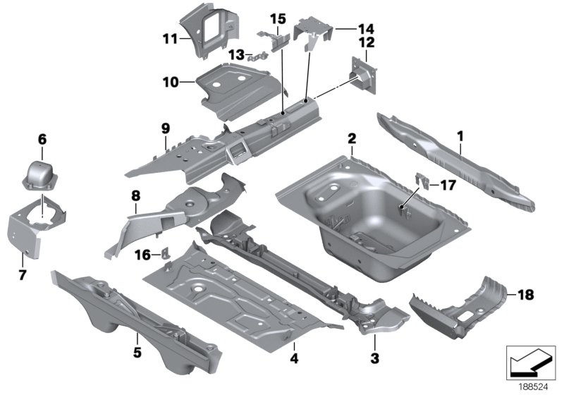 BMW 41007225192 Bracket For Battery Mounting