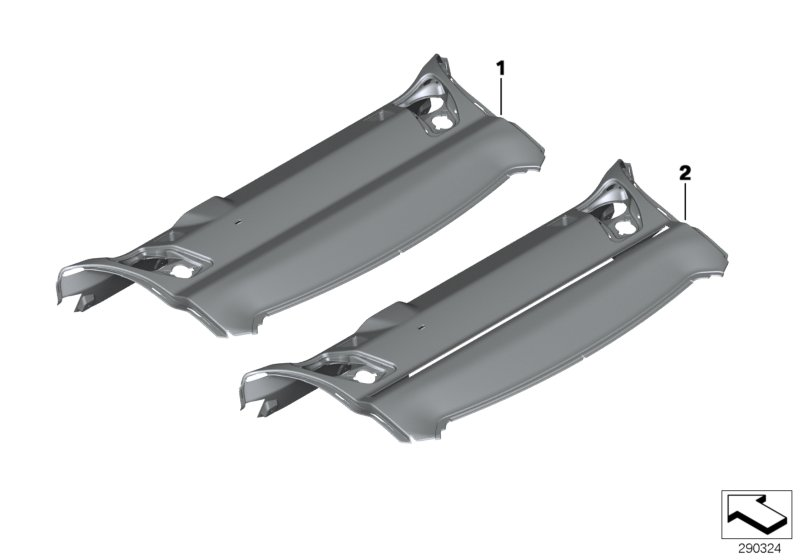 BMW 51468032809 REAR WINDOW SHELF IN ALCANTA