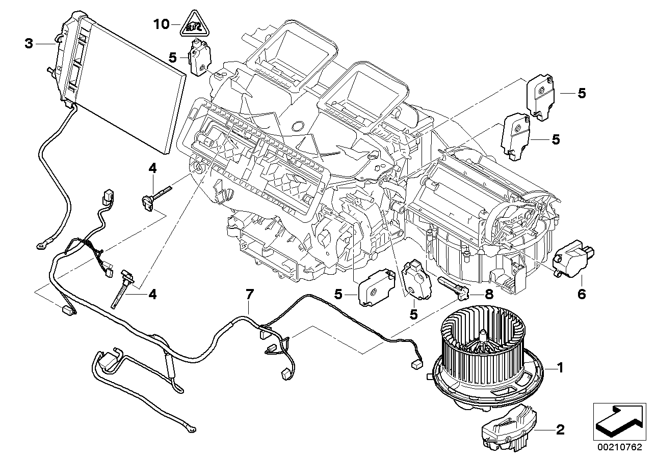 BMW 64119263335 Actuator, Fresh Air Recirc.