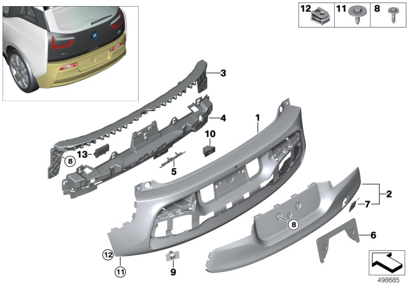 BMW 51128491465 Foam Pad, Left