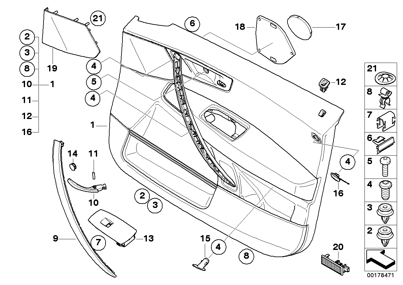 BMW 51413403846 Grid, Loudspeaker Right