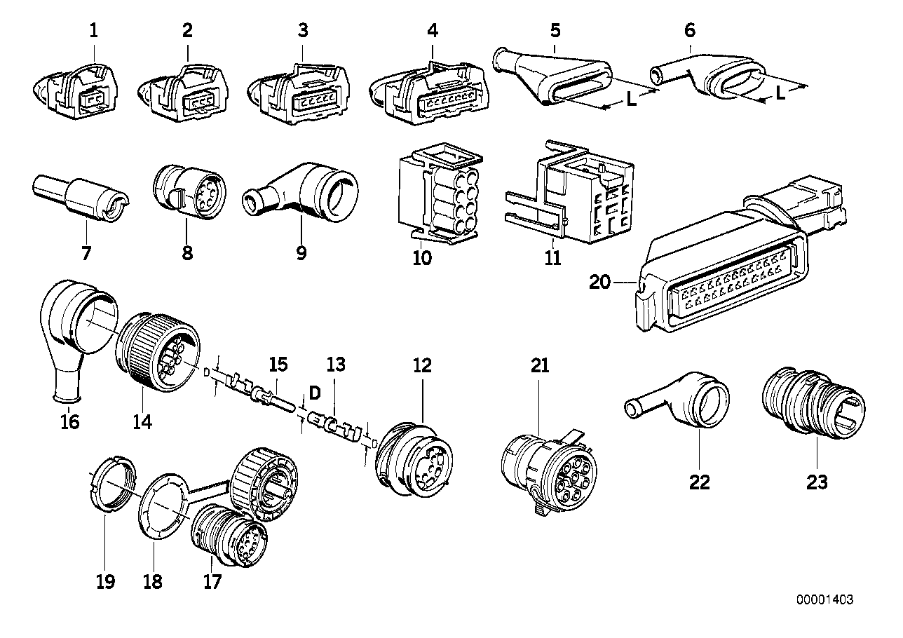 BMW 61131376195 Round Plug-In Contact 2.5