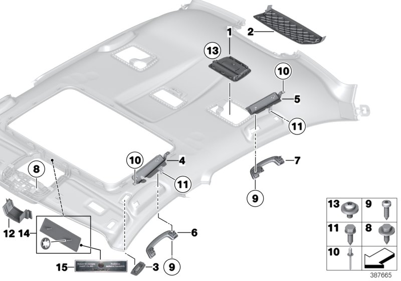 BMW 51448035940 Cover, Brake Light, Alcantara