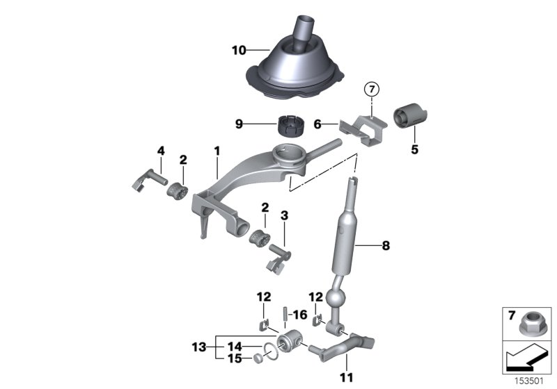 BMW 25117581806 Shift Lever