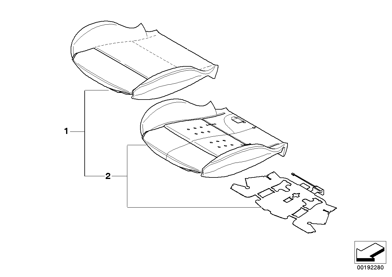 BMW 52107245512 Sports Seat Upholstery Parts