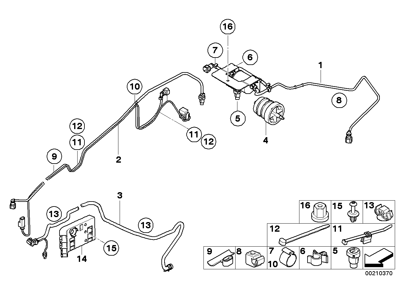 BMW 16197205043 Hose Line