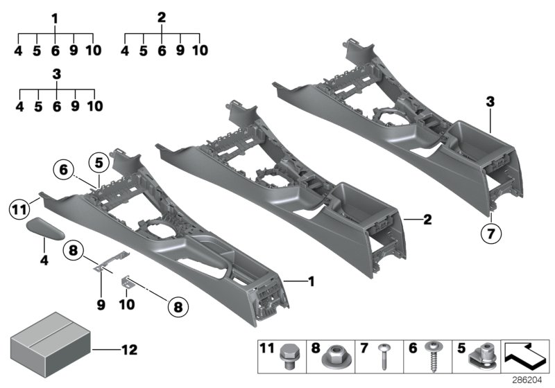 BMW 51168065460 Kneepad, Centre Console