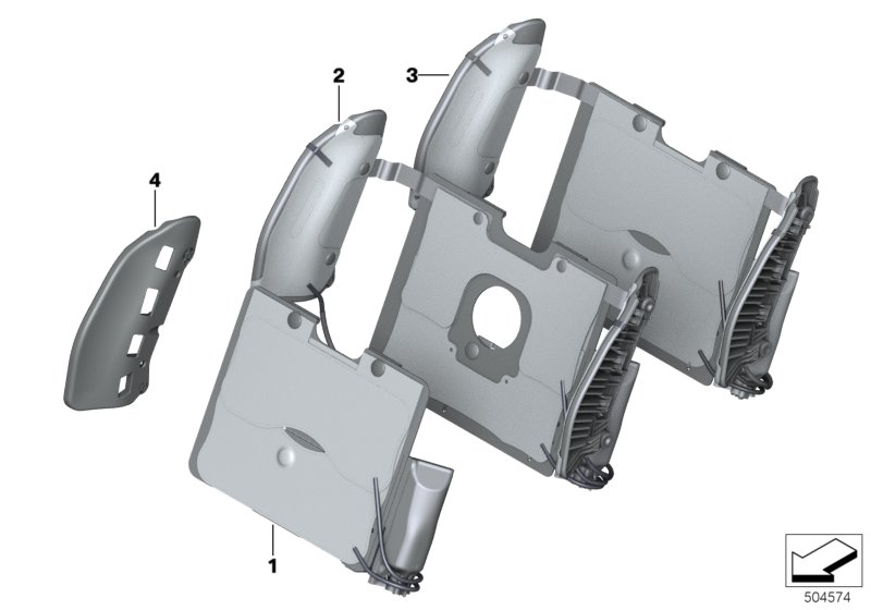 BMW 52107468671 LUMBAR WITH BACKREST WIDTH A