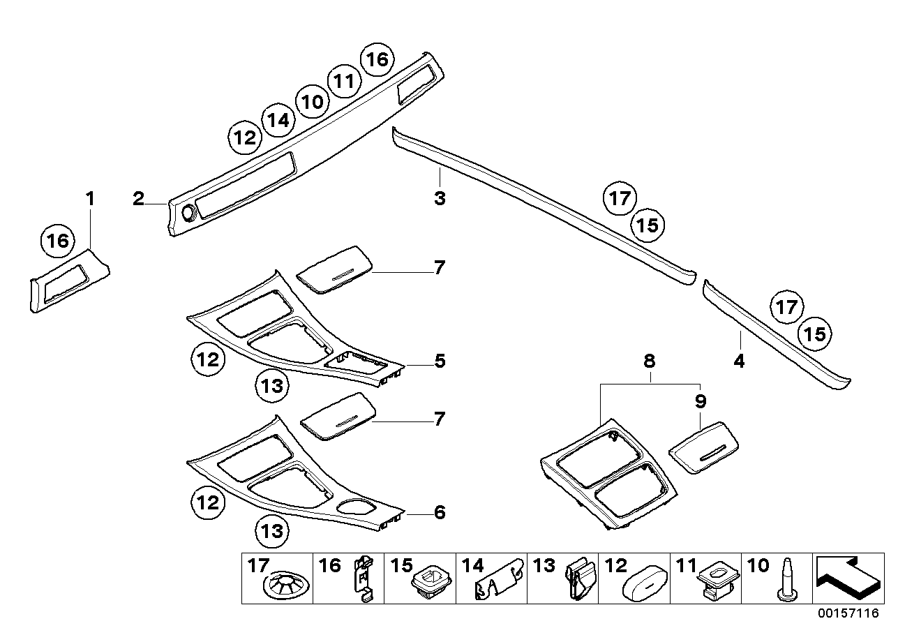 BMW 51417900784 Decorating Strip, Right Doors