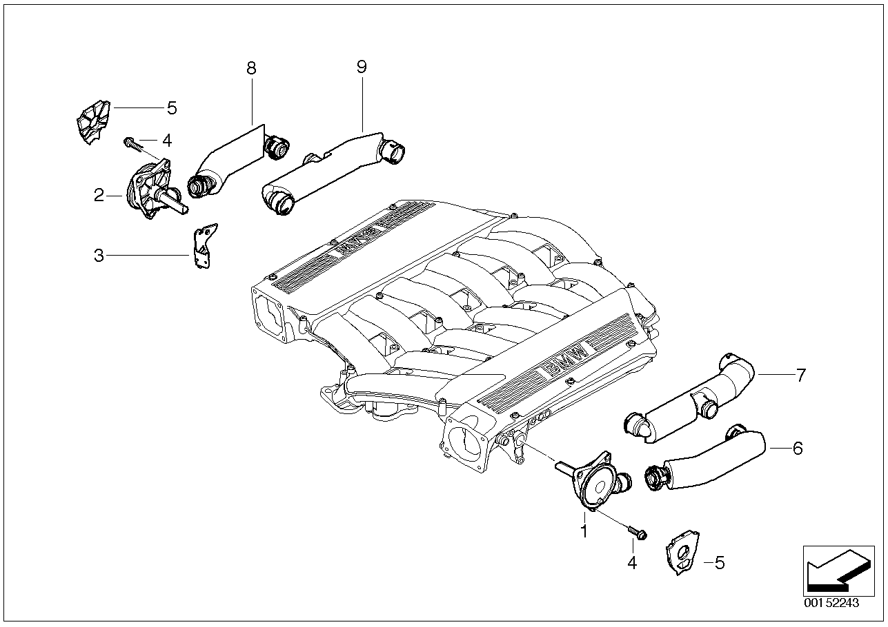 BMW 11617549710 Vent Line, Right