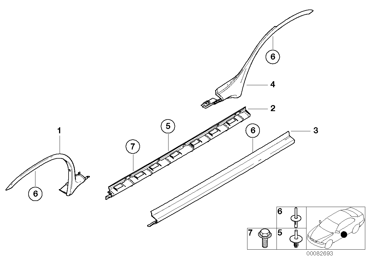 BMW 51717049869 Cover, Wheel Arch, Rear Left