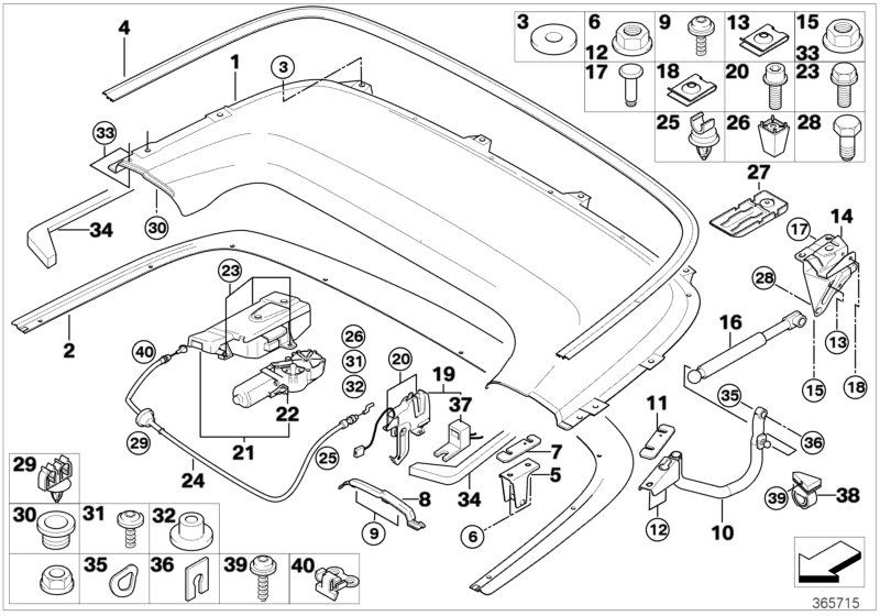 BMW 62212306608 Clip