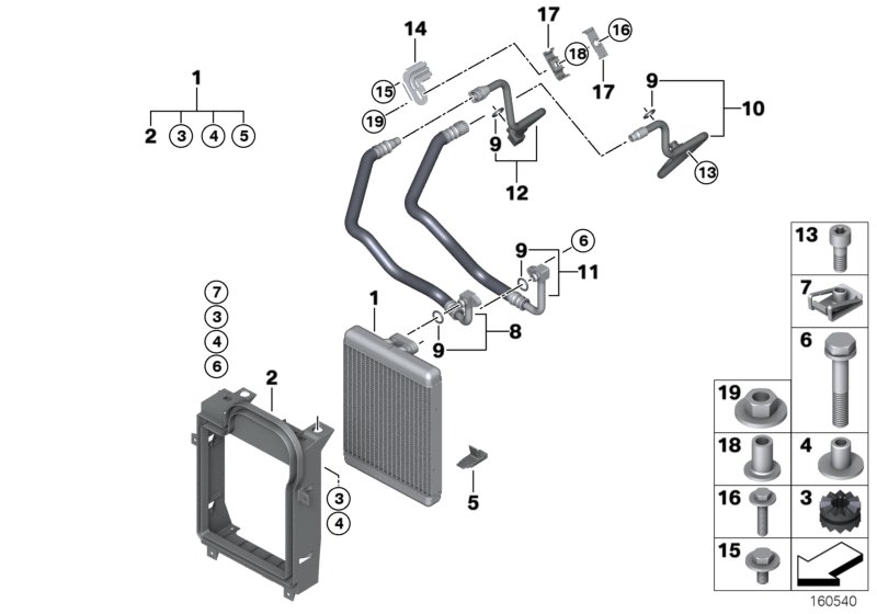 BMW 17217533476 Engine Oil Cooler