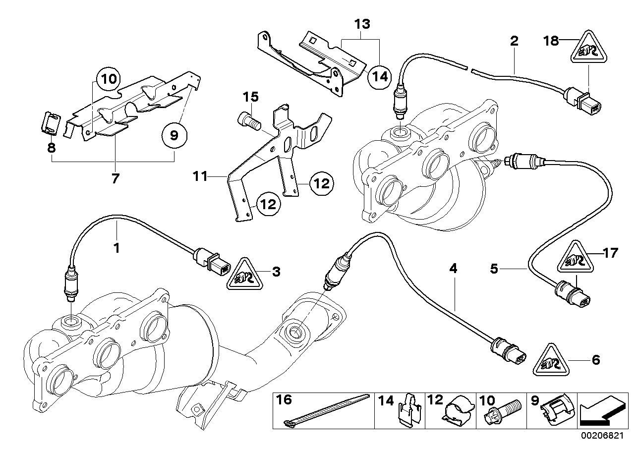 BMW 11783415428 Lambda-Probe Bracket