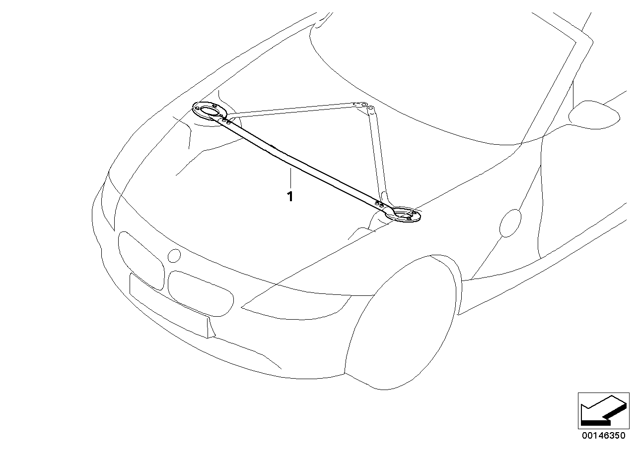 51710305114 Genuine BMW Strut Brace BMW Parts Deal