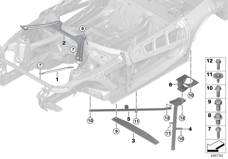 BMW 51617426097 STRUT TOWER BRACE, LEFT