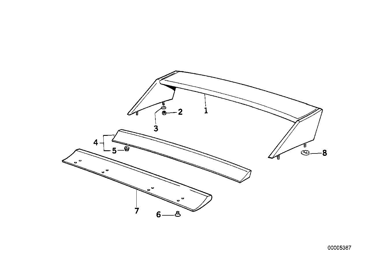 BMW 51711942152 Rear Spoiler