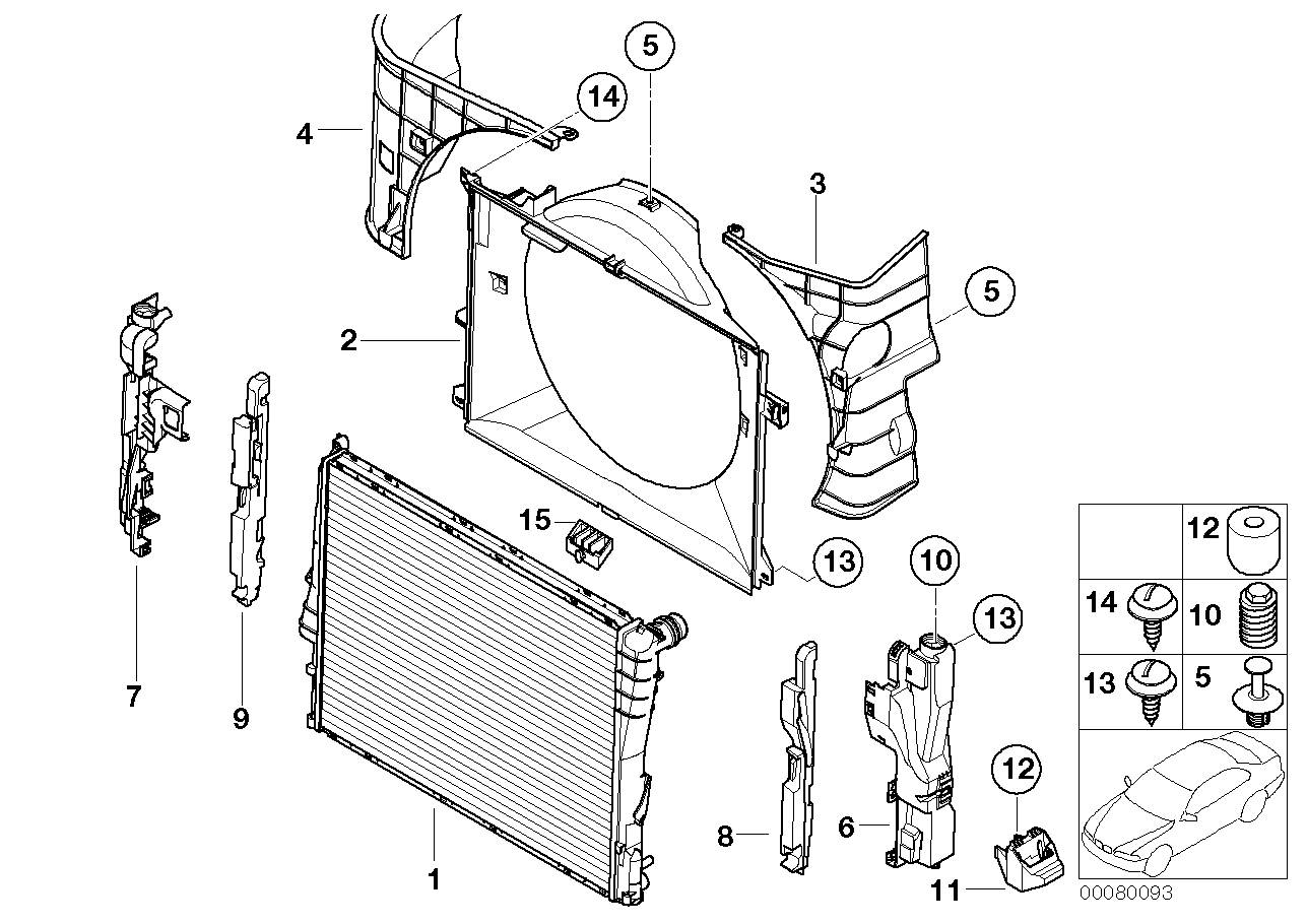 BMW 17112282209 Bracket, Fan Housing