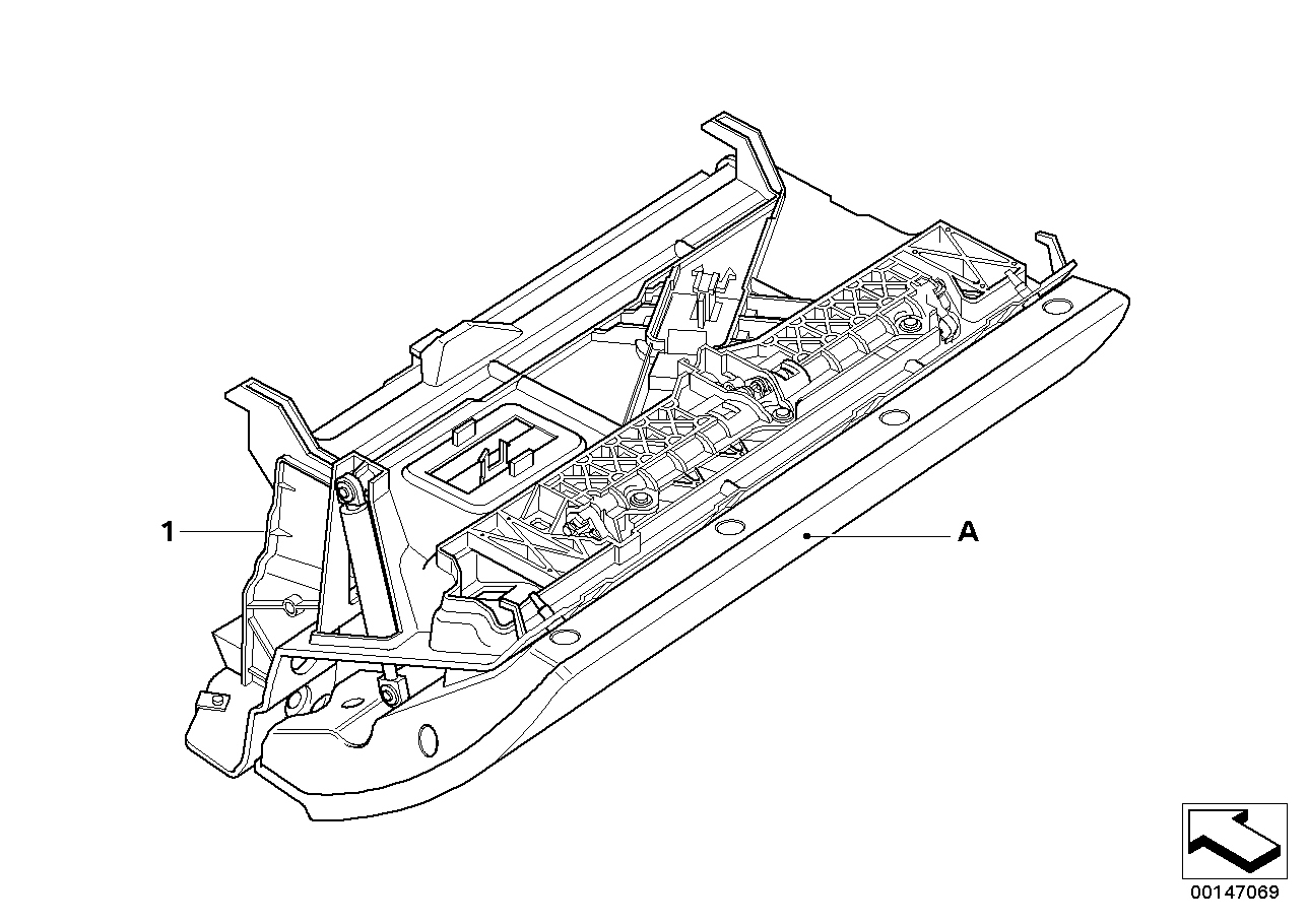 BMW 51167972075 Glove Box, Leather