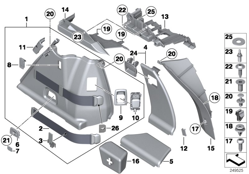 BMW 51479139174 Carrier, Capping, Right