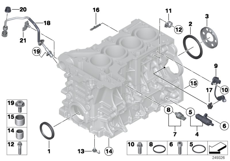 BMW 11117615974 Dowel