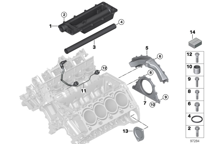 BMW 11112349047 GASKET SET ENGINE BLOCK ASBE