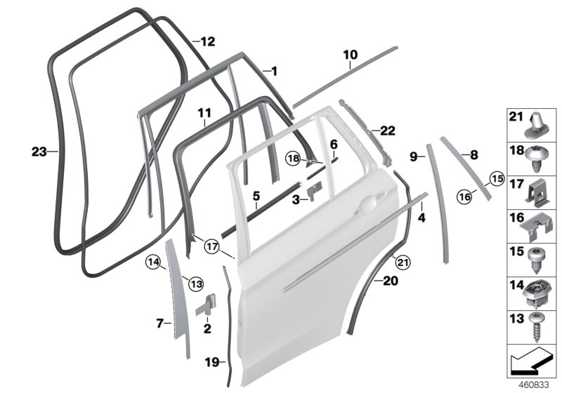 BMW 51357289675 Seal, Closing Panel, Rib, Left