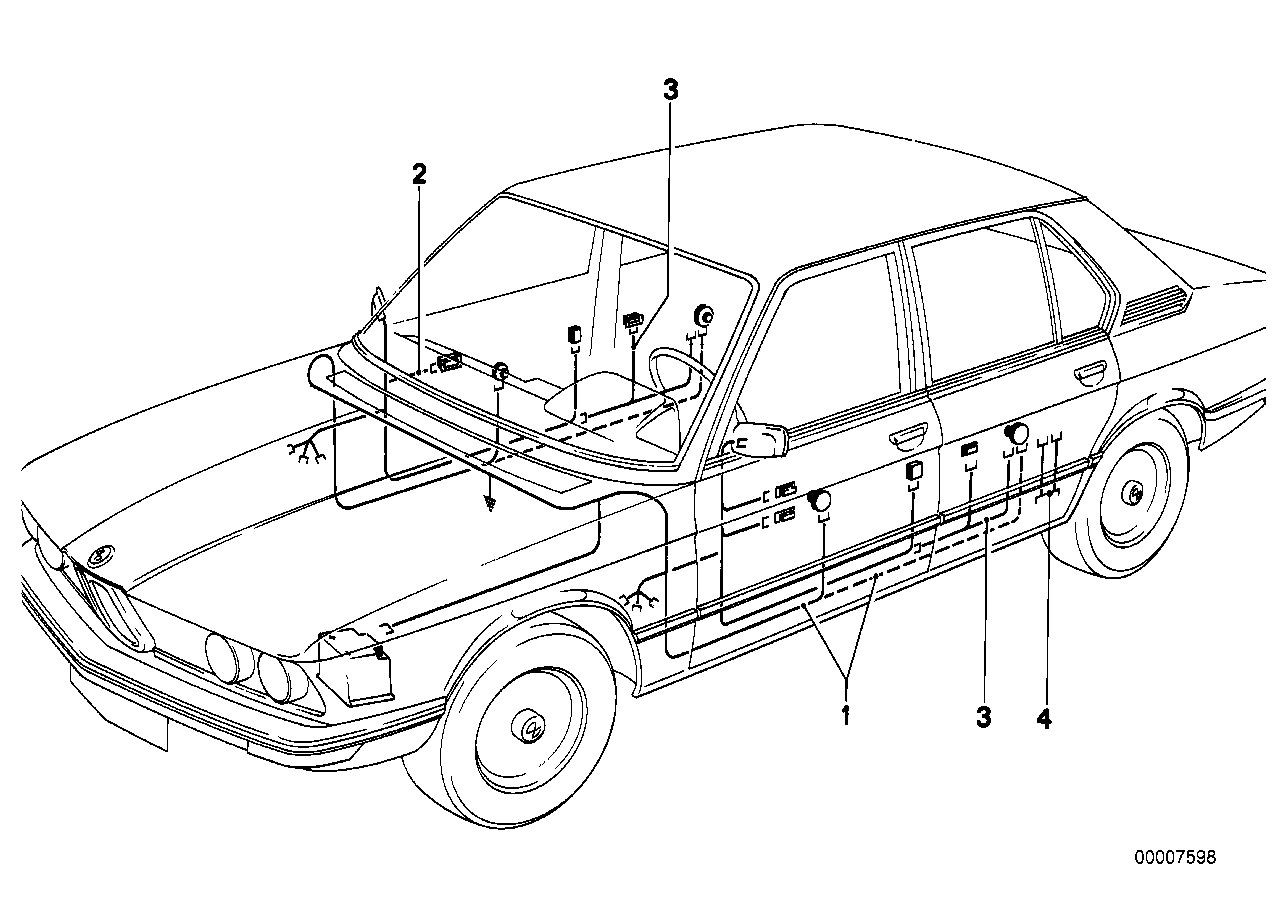 BMW 61121364113 Wiring Co-Drivers Side