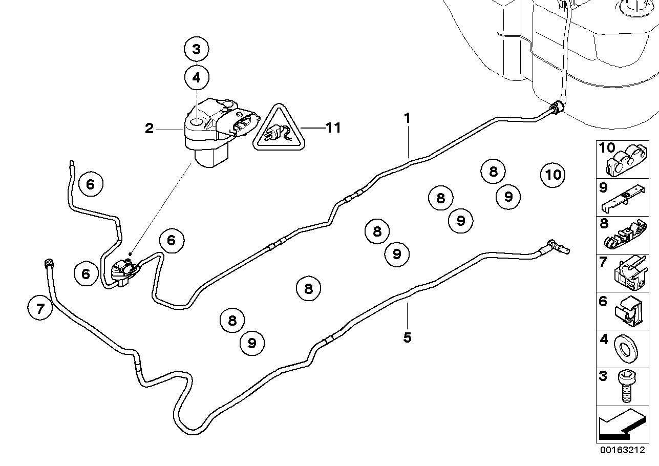 BMW 16122282693 Feed Line With Sensor Adapter