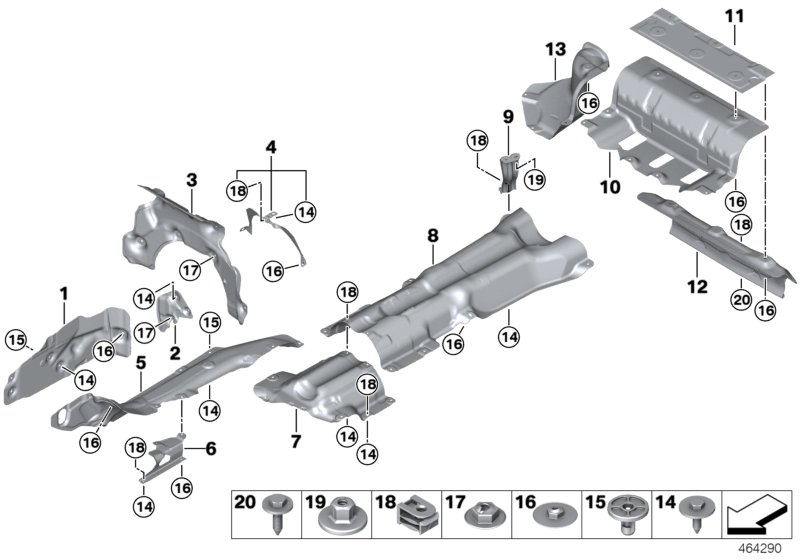 BMW 51487991750 Heat Insulation, Rear Silencer, Right