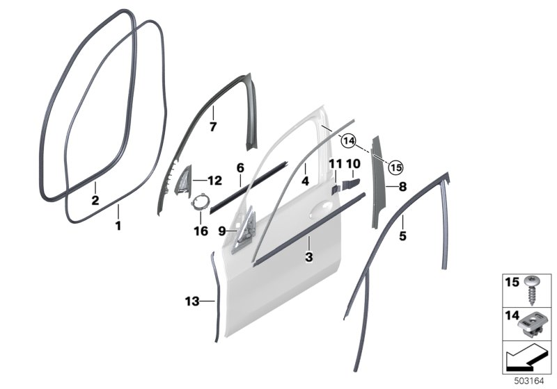 BMW 51337437777 CHANNEL SEALING,INSIDE,DOOR