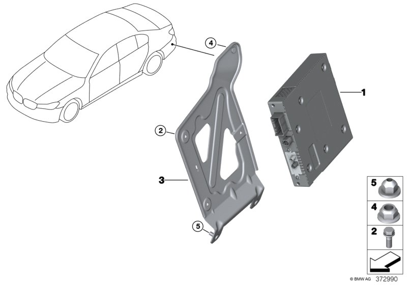 BMW 65159367950 BRACKET FOR TV MODULE