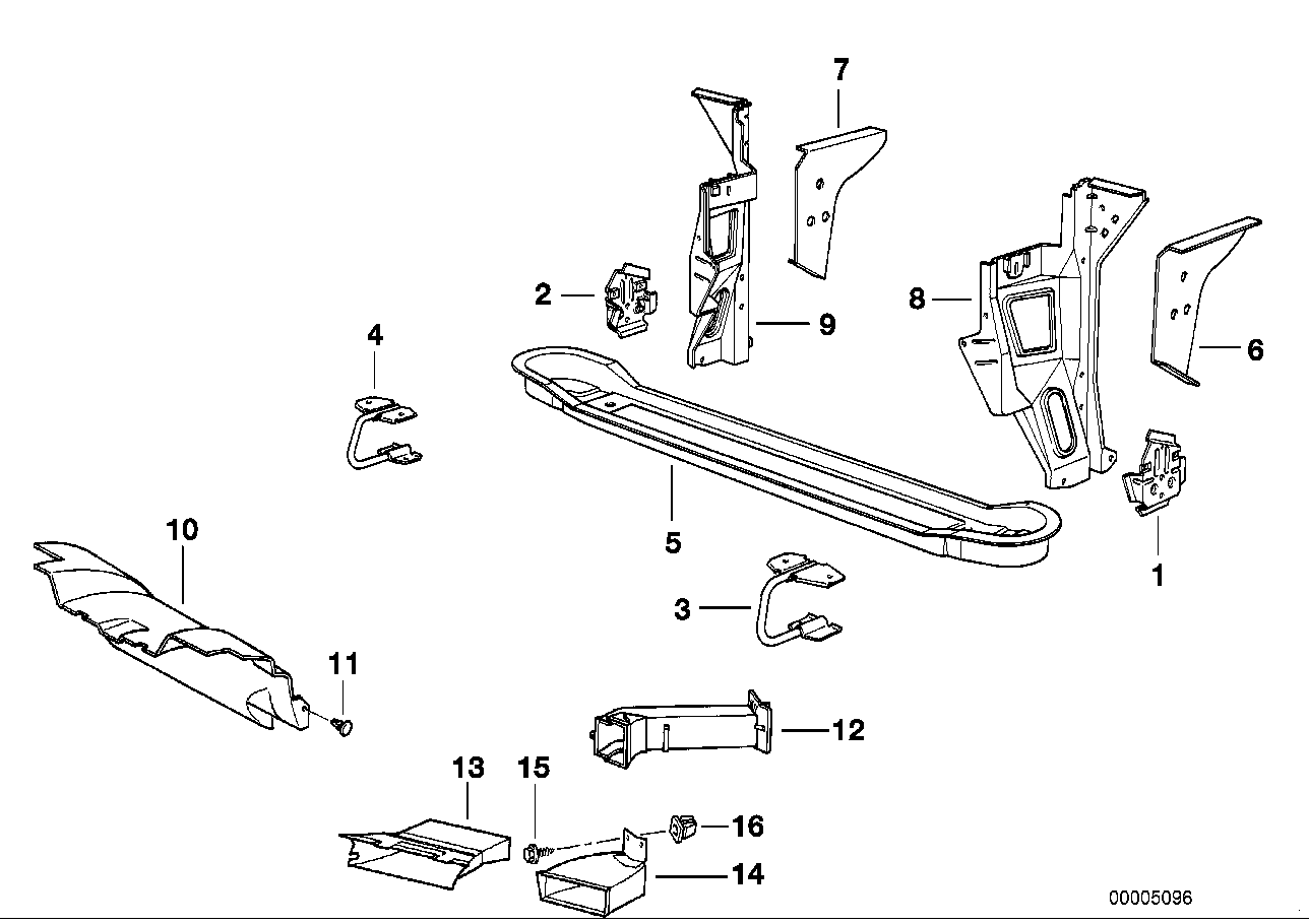 BMW 51718127509 Air Brake Channel Front Left