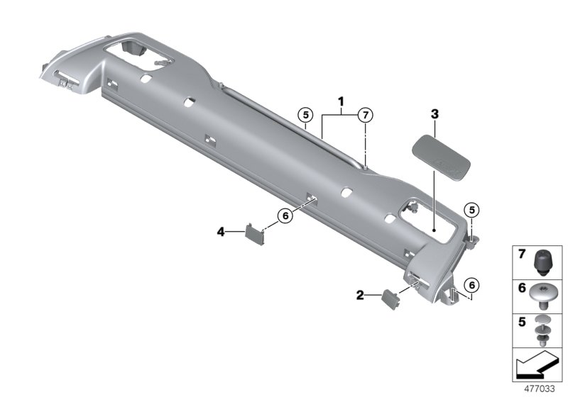 BMW 51467325007 Cover, Trim Grille