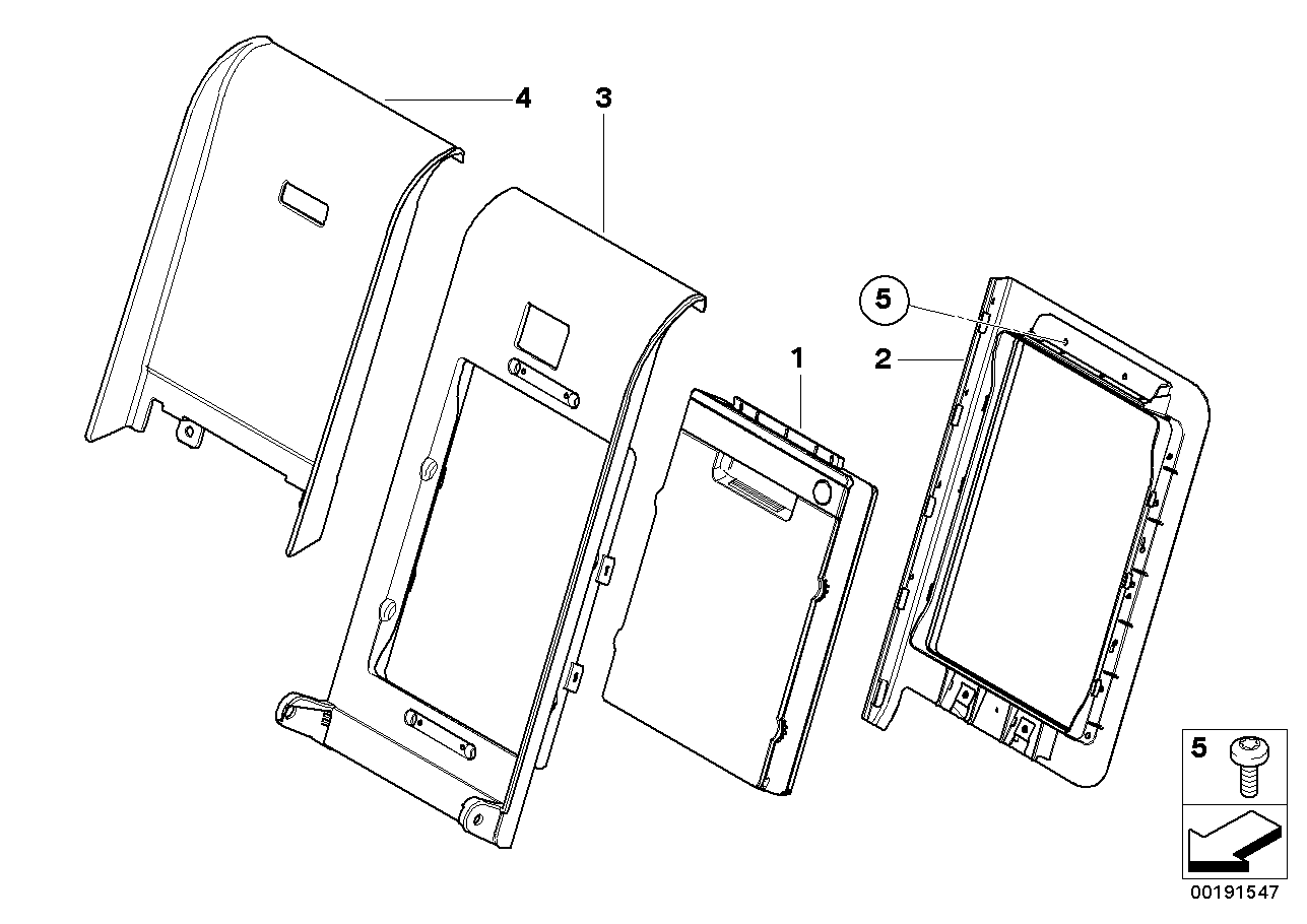 BMW 52209128006 Armrest Panel