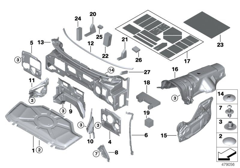 BMW 51487328274 Seal, Side Frame, Right